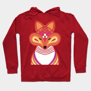 Fox with purple background Hoodie